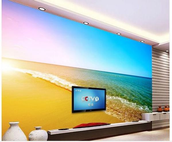 

summer style background wall 3d bathroom floor wallpaper mural wall sticker