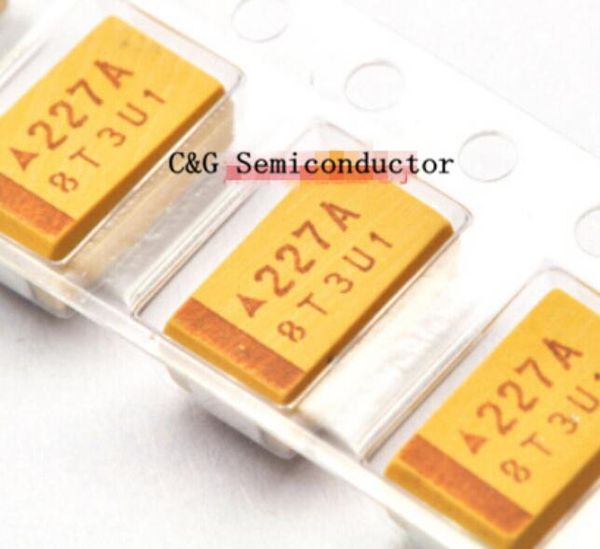 50pcs C Type Surface Mount 4.7uF 35V Black Chip Tantalum Capacitors