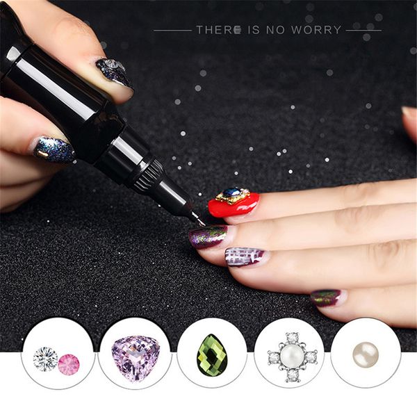 Acheter Colle à Ongles Acrylique Uv Strass Pour Faux Ongles Conseils Gel De Foret à Point Clair Avec Décoration De Laiguille Autocollant Manucure