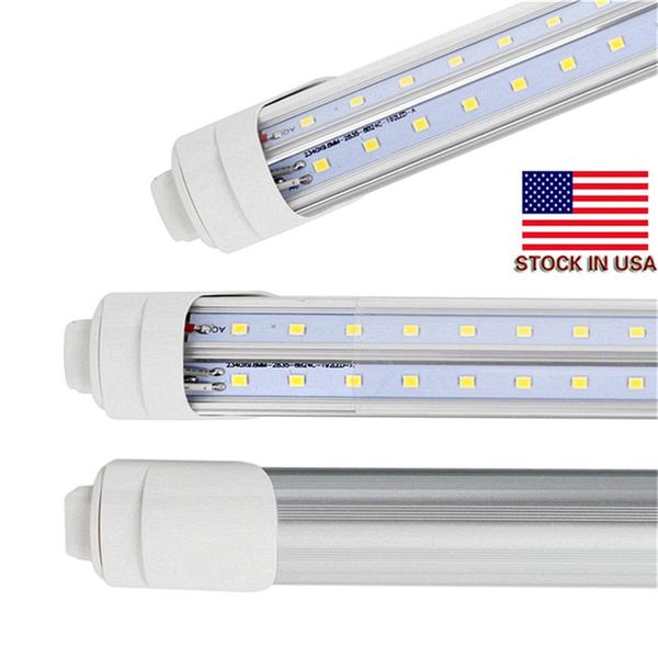 25 pz 96 ''tubo led a forma di v t8 8ft 2400mm R17D 72W LED lampadine fluorescenti tubo lampada porta di raffreddamento doppia fila CE UL