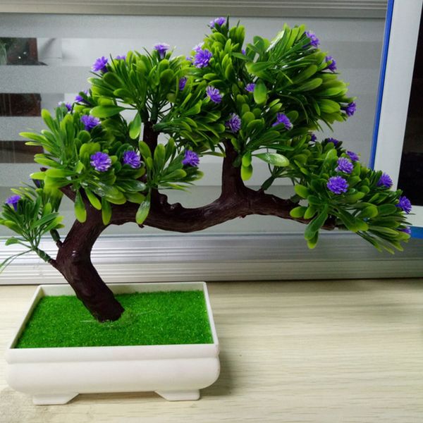 

new design artificial plants bonsai with pot guest-greeting pine plant artificial flowers decorative green plant artificial wedding flowers