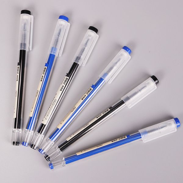 

4pcs simple transparent rod plastic neutral pen 0.35mm gel pen office supplies school kids gift