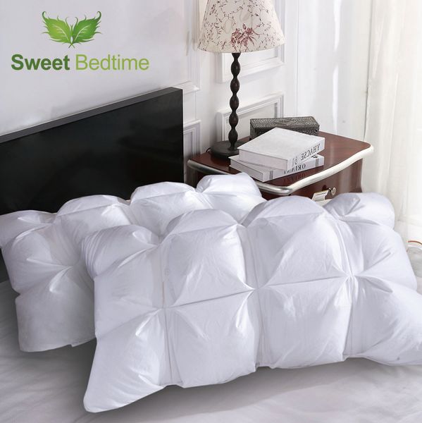 Home Supersoft White Duck Down Pillow Insert Goose Feather