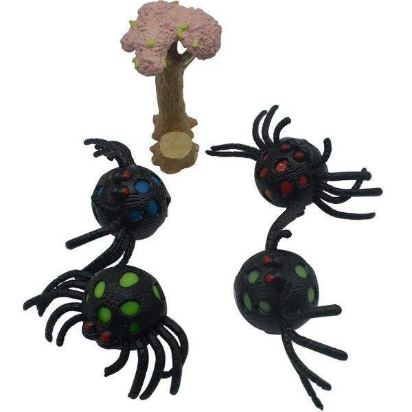 

funny spider shaped squeeze toy child kids adults stress relieve toys soft mesh squishy ball for halloween gift 1 62ly bb