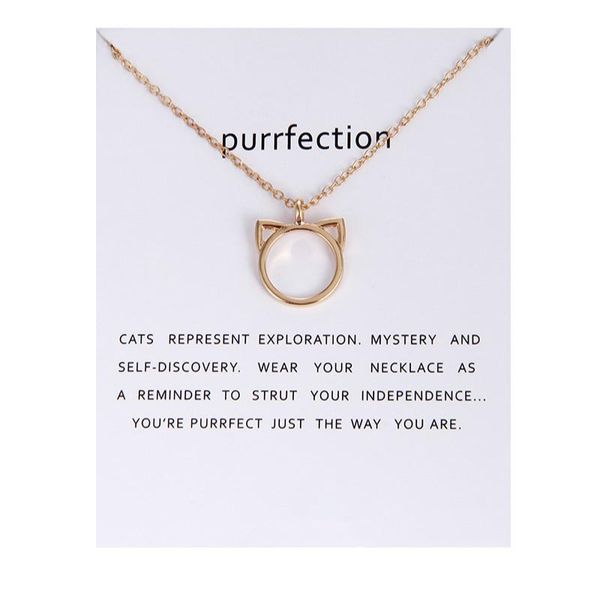 

Животное Кулон Ожерелья Кошка Уха Сплава Кулон Ожерелья С Карты Женщины Мода Кулон Ювелирные Изделия Праздничные Подарки