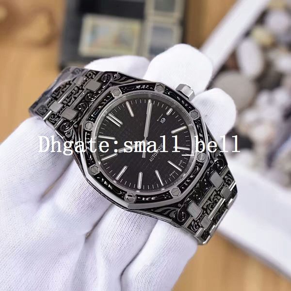 

Factory Outlet Новый Продукт 3А Качество 15400 Мужчины Гравировка Из Нержавеющей Стали Час