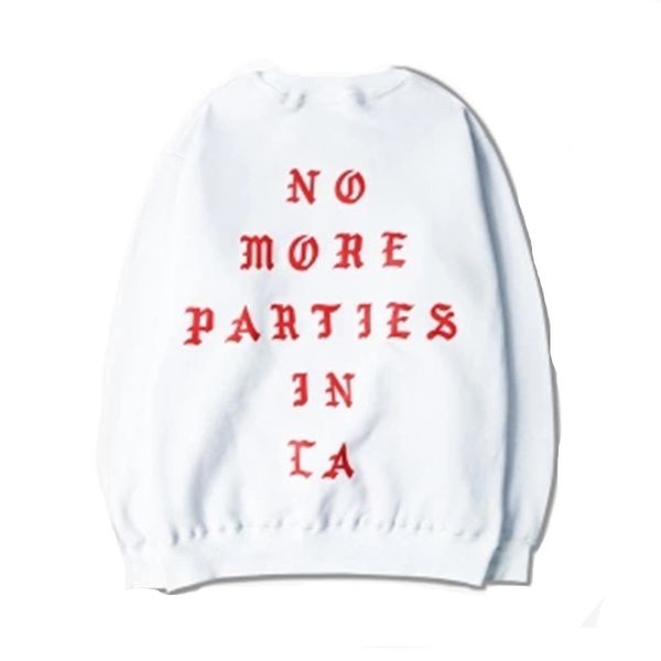 

brand letter pablo i feel like paul los angeles no more parties in la male hip hop hoodies men women s-2xl, Black