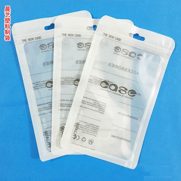 

11*19cm 12*21cm 5.5 inches white Zip lock Mobile phone accessories case earphone shopping packing bag PP PVC Poly plastic packaging bag DHL