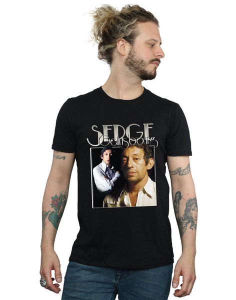 

homage men's serge gainsbourg t shirt short sleeve, White;black