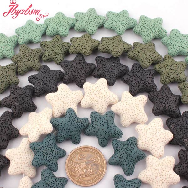 

25mm natural star shape lava rock gem stone beads strand 14.5" for diy necklace bracelats jewelry making,wholesale ing