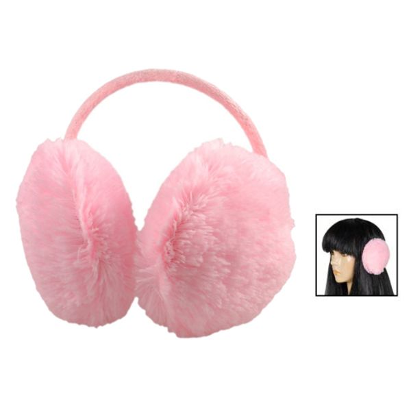 

woman pink plush fluffy back ear cover warmer mufearmuffs, Blue;gray