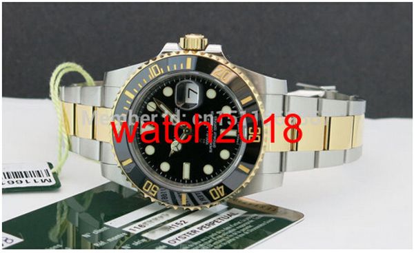 NY LA GM di alta qualità Sapphire 40mm Black inossidabile ceramica inossidabile 0iginal Box File 116613 Automatico orologio da uomo da uomo Sport Orologi da uomo DBG MLB