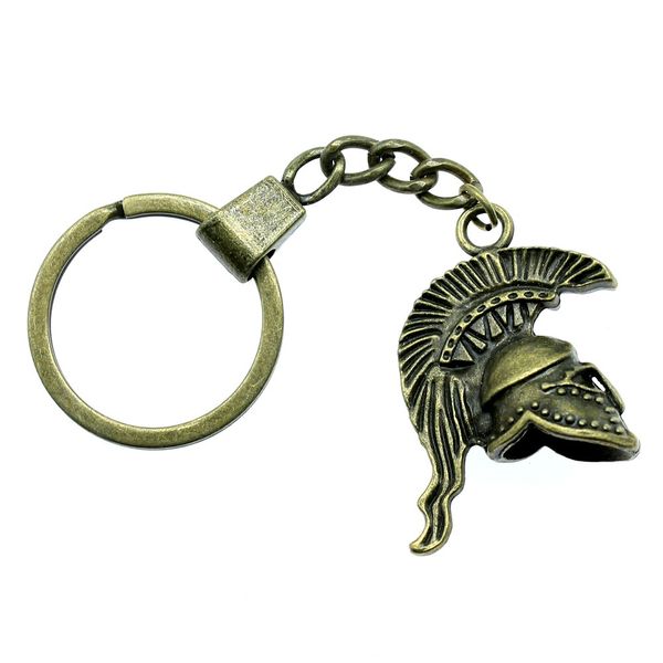 

3d retro roman soldier helmet keyring 3d retro roman soldier helmet keychain key chain gifts for men, Silver