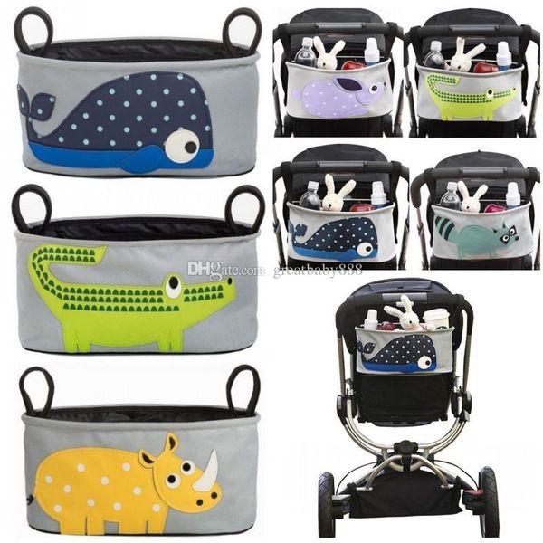 

Multifunctional Baby Stroller Diaper Bags Cup Bag Buggy Cart Bottle Hanging Basket Storage Bag Stroller Accessories Animal Mommy Bag C3351