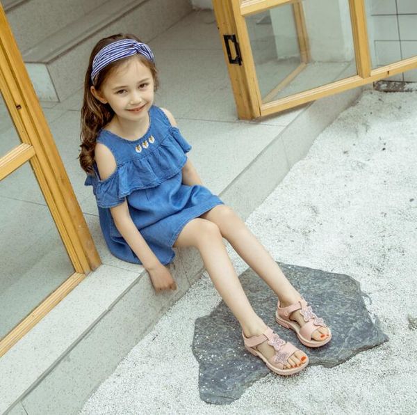 

прекрасные сандалии девушки квартиры летние розовые туфли, Black;red