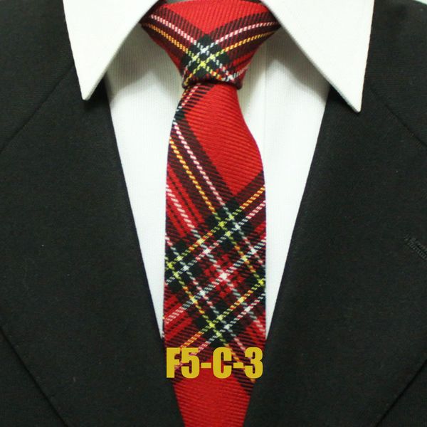 

lingyao new 5cm fashion skinny tie mens woven necktie red plaids gravata for wedding, Black;blue