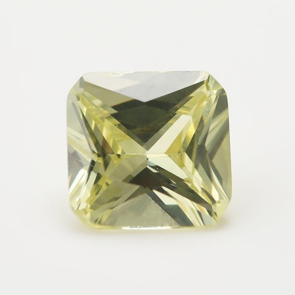 

5x5~10x10mm 5a grade olive yellow color octangle shape cubic zirconia stone loose cz stone princess cut synthetic gems, Black