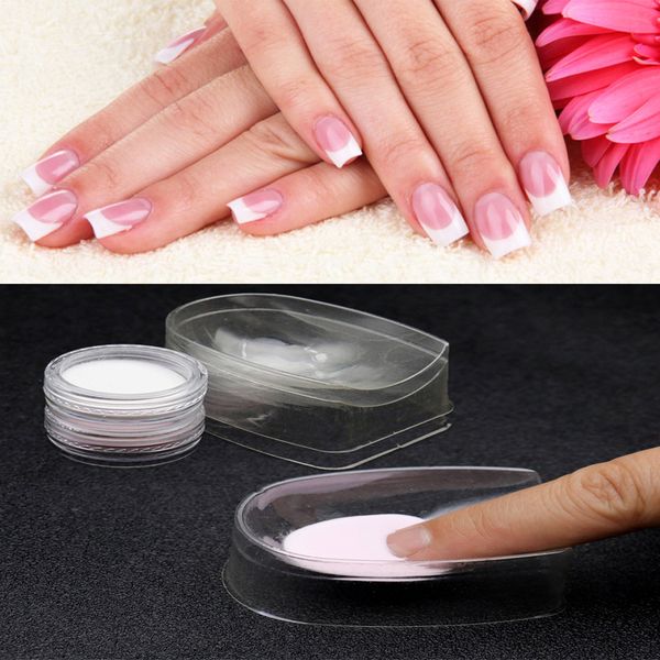 

1box dip powder+2 powder case without lamp cure nails dip powder pink white random summer mint natural dry for nail salon, Silver;gold