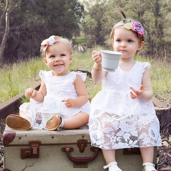 

2018 новый новорожденный ребенок romper малышей infant ребёнки lace romper комбинезон платье цветочные эпикировка с коротким рукавом дети де, Blue