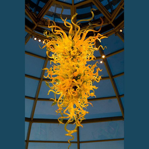 

golden chandelier lamp metal pipe hanging glass murano lighting for kitchen living room cafe villa decor