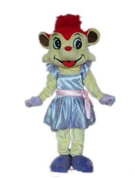 

2018 new a mouse mascot costume with big eyes for to wear, Red;yellow