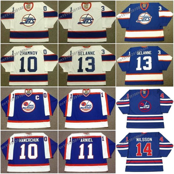 

10 алексей жамнов 10 дейл hawerchuk 11 скотт арниэль 13 теему селянне 13 теему селянне 14 ульф нильссон виннипег джетс кмс 1993-джерси, Black;red