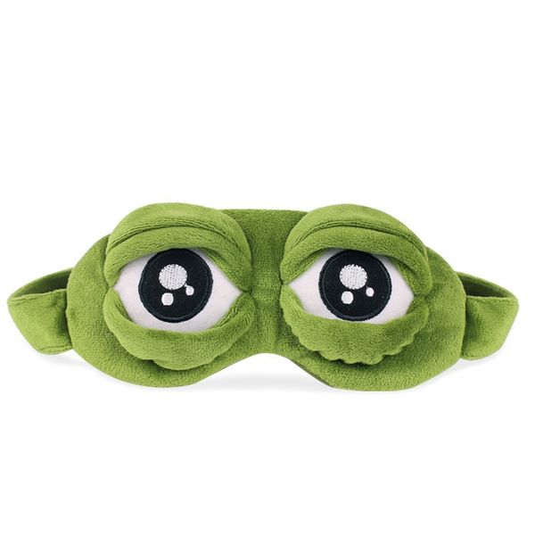 Acheter Dessin Animé Masque Pour Les Yeux Drôle Ombre à Paupières Grenouille Triste Patch Sommeil Blinkers Mignonne Anime Cadeau 3d Couverture Peluche
