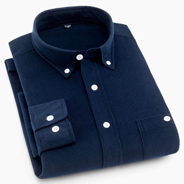 

men's corduroy dress shirts men clothing long sleeves autumn brand casual men's shirt solid male slim fit chemise homme, White;black