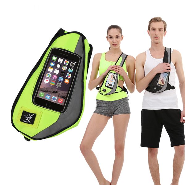 

outdoor running bag chest bag sport touch screen phone pouch unisex marathon hunting cycling camping gym key money holder