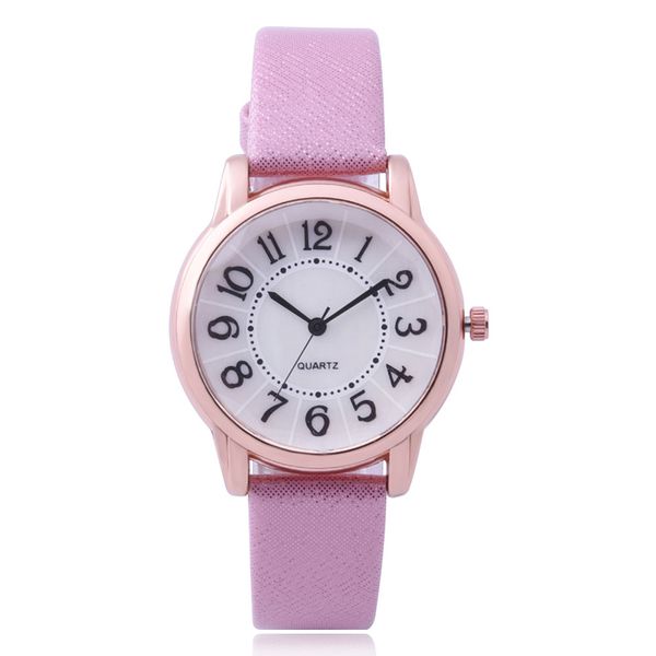 

classical numbers fashion brand women watch pu leather strap wristwatch ladies luxury watches clock gifts mujer montre feminino, Slivery;brown