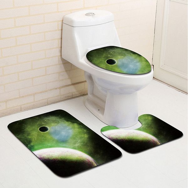 

3pcs bath mats soft bathroom rug starry sky paern mat for toilet 5 colors non slip bathroom home washroom products