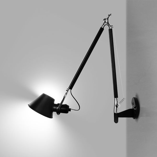 

американский простой современный складной светодиодный настенный светильник спальня прикроватное исследование гостиная проход длинная рука н