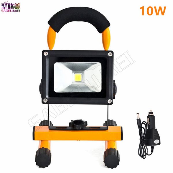 

1 pcs 10w rechargeable led flood lighting rechargeable led emergency lamp portable spotlight battery powered spot lamp