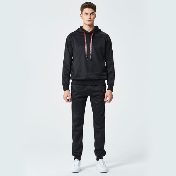 

2018 новые мужские повседневные костюмы свитер лямки с капюшоном спортивные штаны, Gray