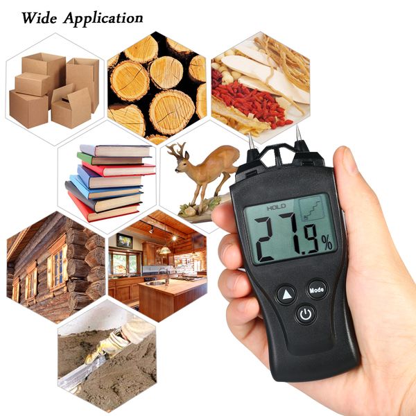 2019 LCD Digitale Umidità Misuratore Umidità Rivelatore Tester legname gesso legno sensore