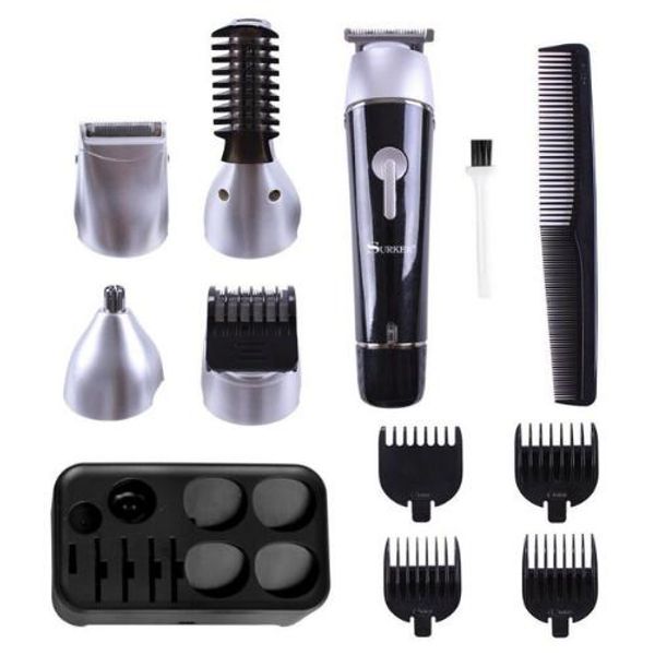 

surker sk-0068 5 in 1 multifunction hair clipper trimmer electric shaver sideburns knife epilator nose hair device eu plug