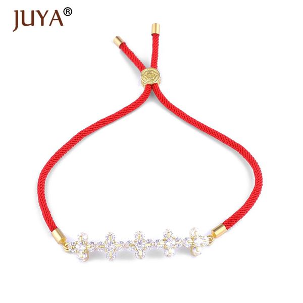 

adjustable rope bracelet pulseira zircon crystal flower long pendant bracelets bangles women fashion summer popular accessories, Golden;silver