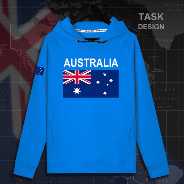 

commonwealth of australia aus australian au mens hoodie pullovers hoodies men sweatshirt thin new streetwear clothing hip hop, Black