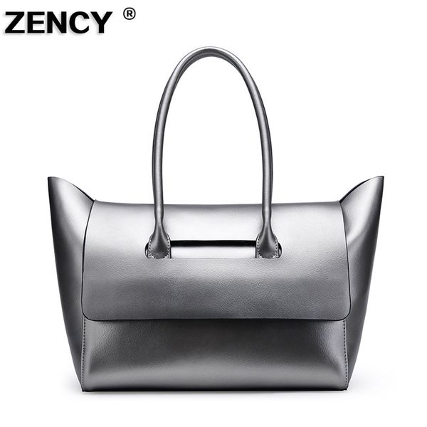 Zency Pearl Leather Cowhide Leather Women Genuine Bags Tote