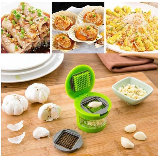 

practical home kitchen tool kit garlic press chopper slicer hand presser garlic grinder box independent packing