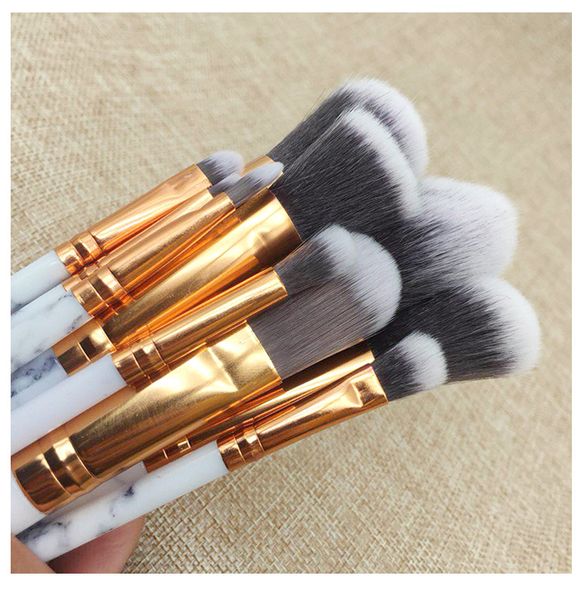 

Kabuki bru he 10pc et profe ional makeup bru he marbling handle eye hadow eyebrow lip eye make up bru h come tic tool