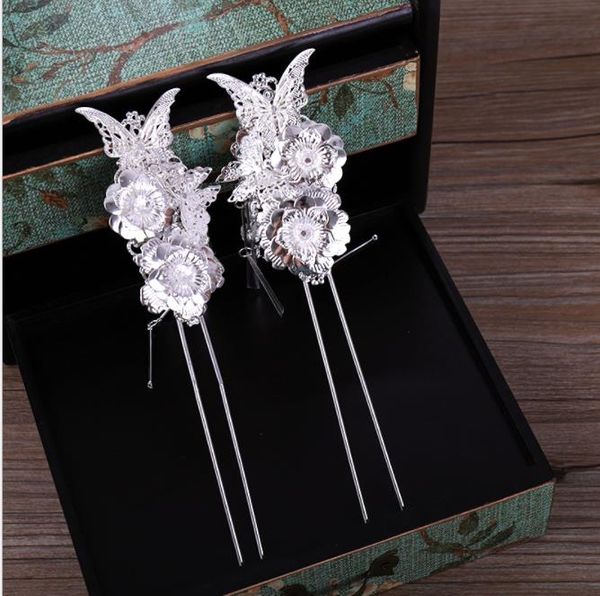 

bridal headwear, silver classic hair, chinese wind, han dress, miao hairpin headwear, Slivery;golden