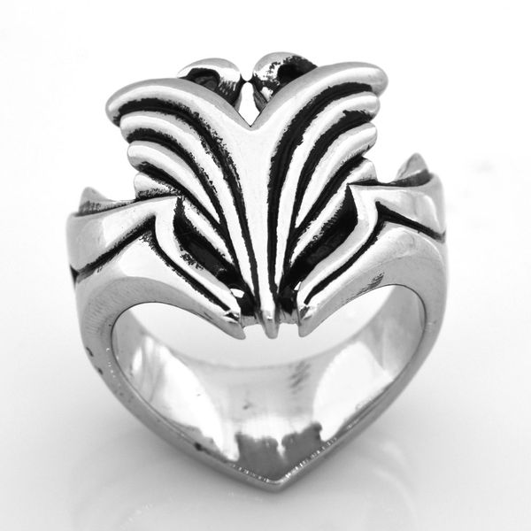 

fanssteel stainless steel mens jewelry punk ring geometric tribal symbol ring biker ring gift for brothers fsr08w14, Silver