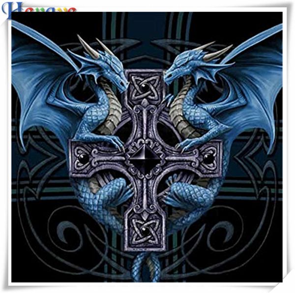 

diy алмаз живопись вышивки крестом комплект горный хрусталь мозаика home decor подарок животных синий дракон полный квадратный алмаз 5d выши