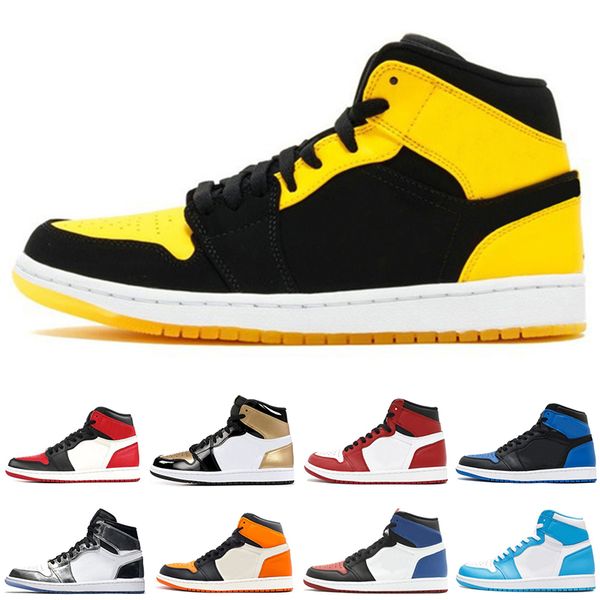

og 1 1s 3 men basketball shoes gold bred toe chicago banned royal blue fragment unc no black yellow men sports trainers