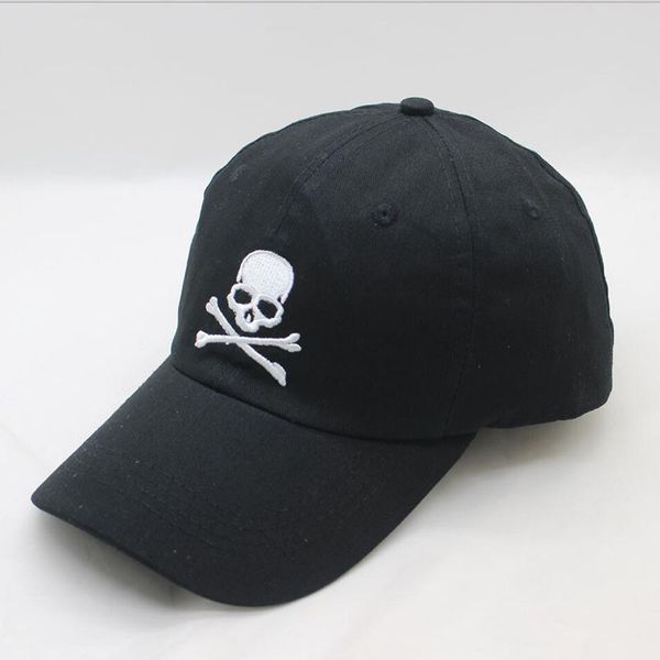 

ldslyjr 2018 cotton skull embroidery baseball cap adjustable snapback cap for men and women 438, Blue;gray