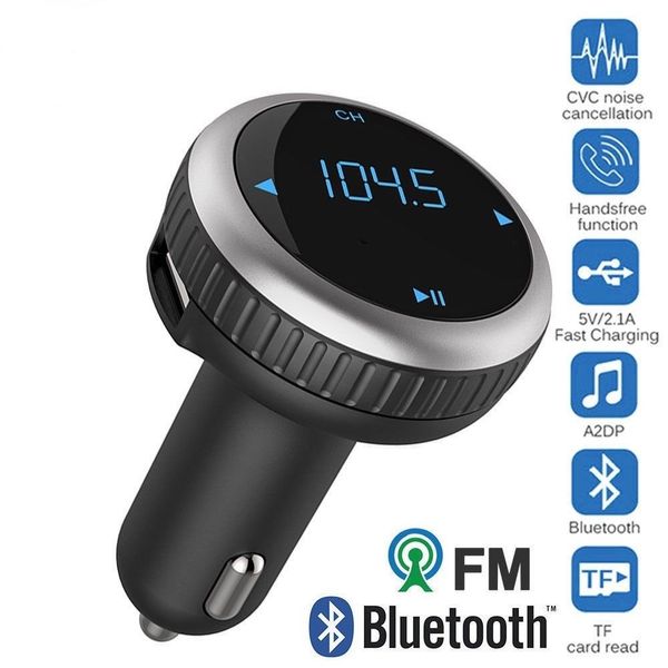 

car bluetooth fm transmitter mp3 radio adapter car kit usb charger high-quality wireless in-car transmitter dhl ing