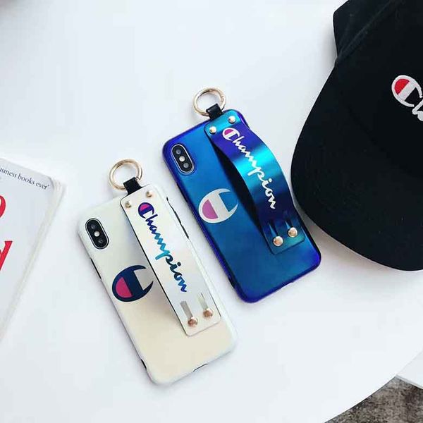 

Vogue Wrist Strap Band Phone Cases Fashion Soft IMD TPU Case For Iphone X XS XR Cell Phone Back Cover For Iphone 6 7 8 Plus