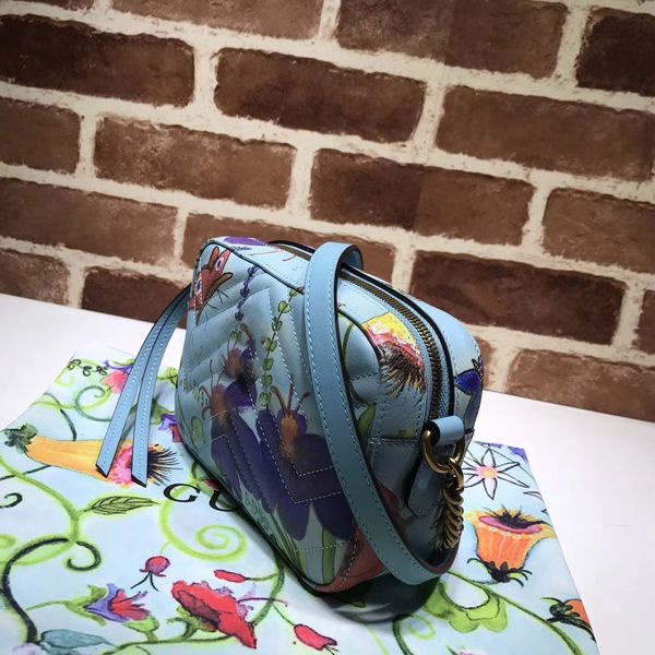 

2017 famous fashion brand new women handbag leather marmont shoulder bag garden graffiti luxury bag mini bag's