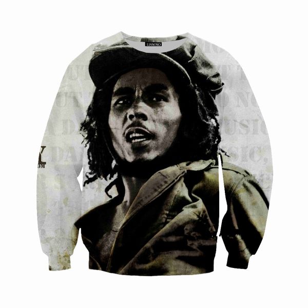 

fashion reggae star bob marley 3d print sweats fashion clothing women men sweatshirt casual pullovers k211, Black